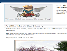 Tablet Screenshot of lilangelshomedaycare.com